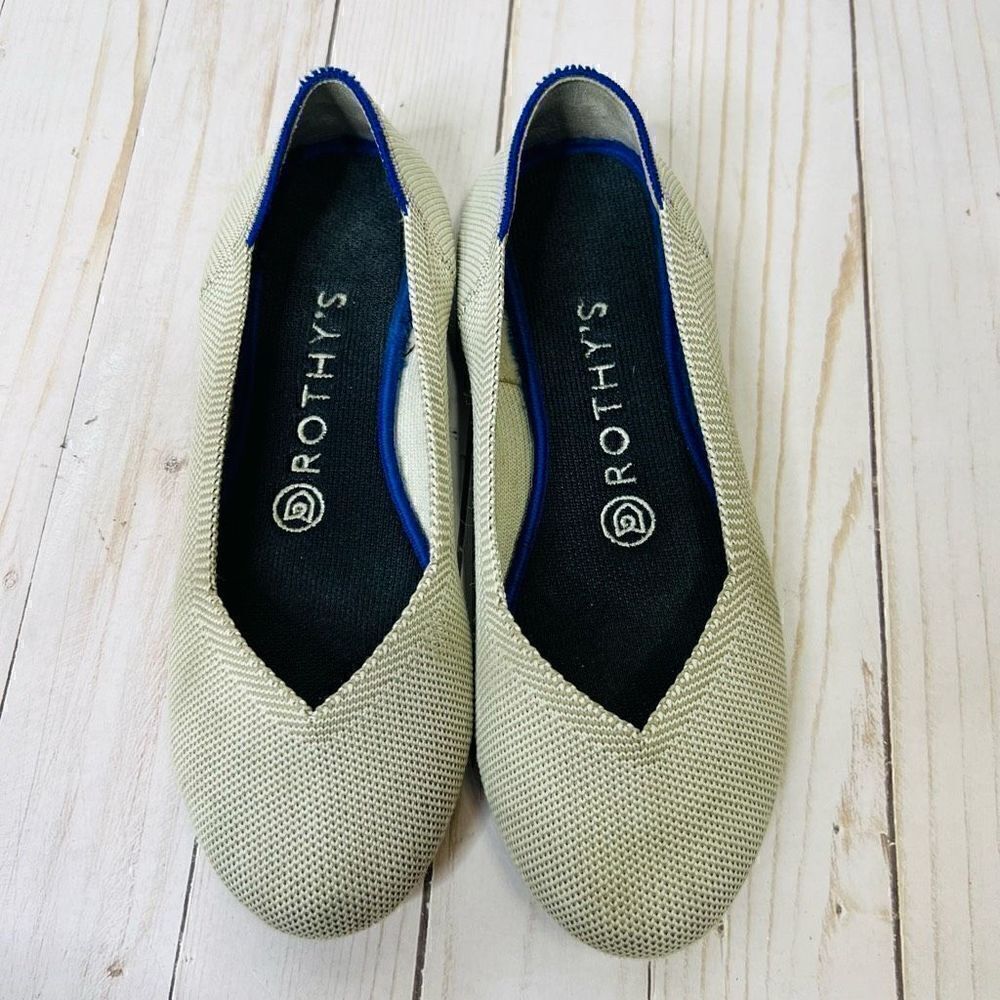 Rothy’s Light Gray Round Toe Ballet Flats - Picture 5 of 9
